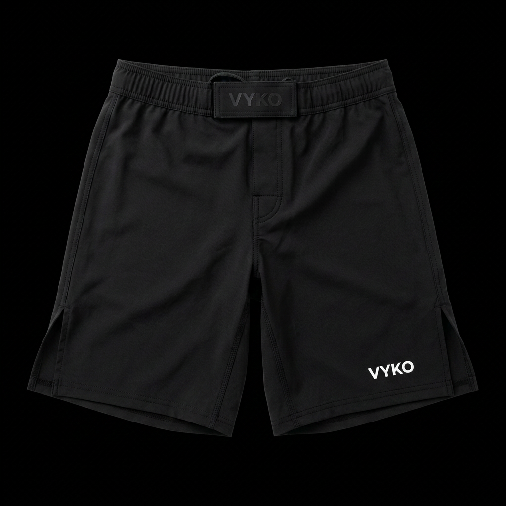 Short MMA VYKO Noir - Fond Noir